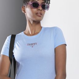 Tommy Hilfiger Brand Logo Printed Slim Fit T-shirt-picture-4
