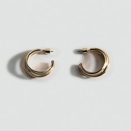 MANGO Circular Half Hoop Earrings-image-51