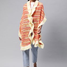 Magic Needles Women Longline Button Crochet Shrug-47