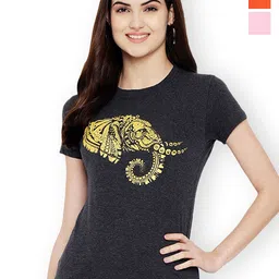 Fabflee Women Multicoloured 3 Printed T-shirt-picture-18