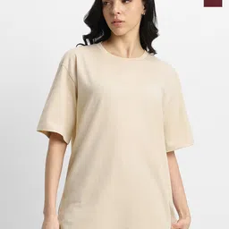 JUNEBERRY Pack Of 2 Oversized Pure Cotton T-shirts-image-55