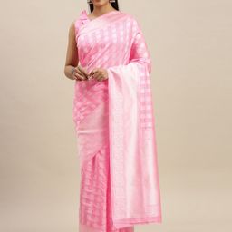 Mitera Pink Pure Silk Woven Design Kota Saree-picture-36