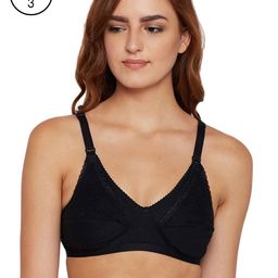 Bodycare Women Pack of 3 Black Self Design Maternity Bra 5539B-picture-22