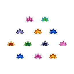 Comet Busters Embellished Traditional Designer Bindi 12 Pcs-57