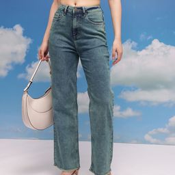 CORSICA Women Straight Fit Vintage Wash Stretchable Jeans-picture-3