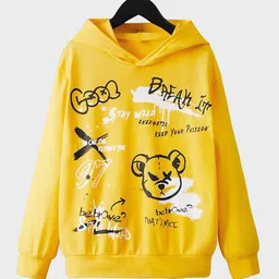 BAESD Boys Graphic Printed Cotton Hooded T-shirt-99
