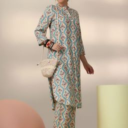 Libas Floral Printed Tunic With Trousers Co-Ords-image-80