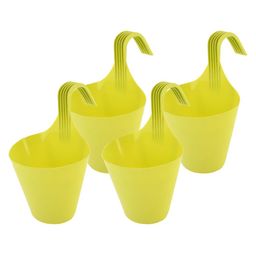 Kuber Industries Green 4 Pcs Single Hook Planters-54