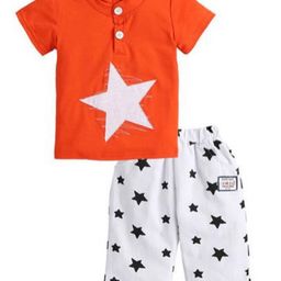 BAESD Unisex Kids Printed T-shirt with Capris-image-24