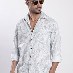 Bene Kleed Ethnic Motifs Printed Spread Collar Cotton Casual Shirt-image-96