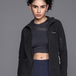 Columbia Women Black Fast Trek II Sweatshirt-image-89