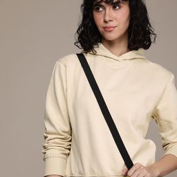 Roadster Women Solid Hooded Sweatshirt-image-30