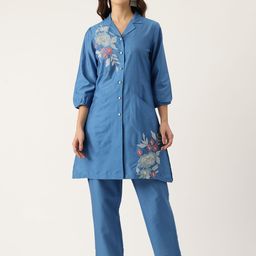 MISRI Embroidered Tunic With Trousers-image-95