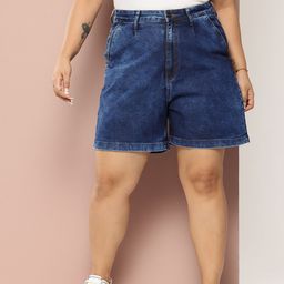 Sztori Women Plus Size Denim Shorts-image-36