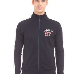 Aeropostale Men Navy Blue Solid Sweatshirt-image-1