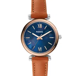 Fossil Women Blue Carlie Mini Analogue Watch ES4701-4