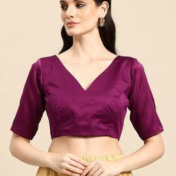 flaher Satin Readymade Saree Blouse-image-28