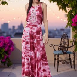 Pannkh Women Pink & White Printed Basic Jumpsuit-image-90