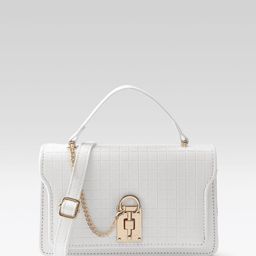 Mast & Harbour Geometric Textured Structured Satchel Bag-80