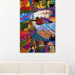 999Store Multicoloured Abstract Hand-Painted Wall Art-15
