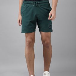 Van Heusen Sport Men Teal Blue Pure Cotton Shorts-image-1