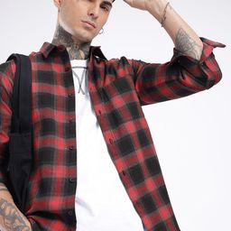glitchez Eternal Style Checked Casual Shirt-image-80
