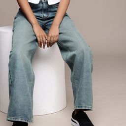 The Roadster Life Co. Women 90's Baggy Fit Low-Rise Light Fade Jeans-image-87