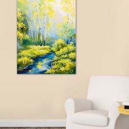 999Store Blue & Yellow Forest Wall Art-image-44