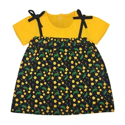 The Flybees Girls Navy Blue Printed A-Line Dress-picture-43