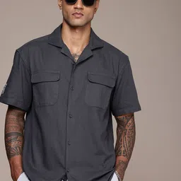 The Roadster Life Co. Pure Cotton Self Design Checked Relaxed Fit Casual Shirt-image-58