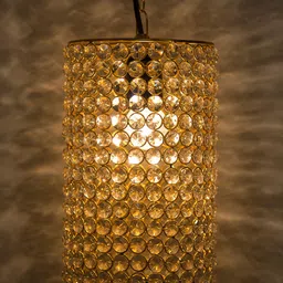 Homesake Gold-Toned Self Design Hanging Light-16