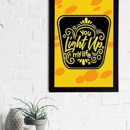 eCraftIndia Yellow & Black You Light Up my Life Printed UV Wall Art-image-52