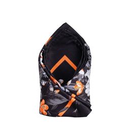 Tossido Men Black & Orange Printed Pocket Square-image-80