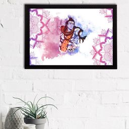 eCraftIndia Blue & White Lord Shiva Satin Matt Texture UV Art Painting-image-46