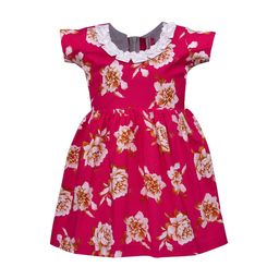 Wish Karo Girls Pink Floral Printed Fit and Flare Dress-picture-36