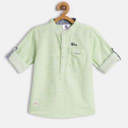 TONYBOY Boys Green Solid Premium Casual Shirt-image-75