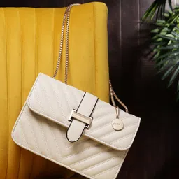 DressBerry Textured Structured Shoulder Bag with Quilted-3
