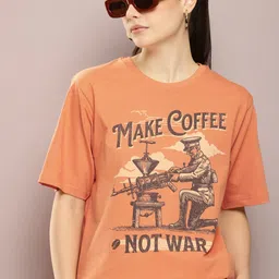DILLINGER Women Graphic Printed Oversized T-shirt-image-53
