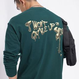 glitchez Typography Printed Oversized Fit T-shirt-image-37