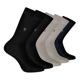 FOOTPRINTS Men Pack of 5 Solid Calf Length Socks-picture-28