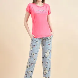 ETC Typography Printed Round Neck Night suit-picture-29