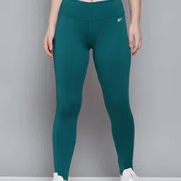 Reebok Women Teal Blue Solid Foundation Tights-image-94