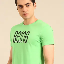Being Human Typography Printed Pure Cotton T-shirt-image-58
