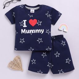 YK X Tinyo Infant Boys Pure Cotton Printed T-shirt with Shorts-picture-31
