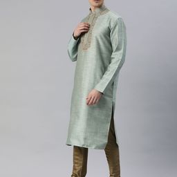 Manthan Men Ethnic Motifs Embroidered Kurta-image-98