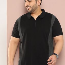 Sztori Men Colourblocked Polo Collar Pure Cotton T-shirt-image-66