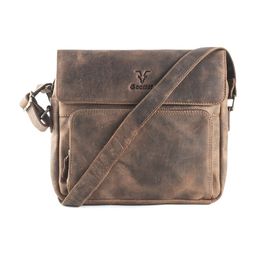 Goatter Men Coffee Brown Leather Messenger Bag-27