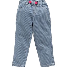 KiddoPanti Kids-Girls Blue Striped Jeggings-image-93