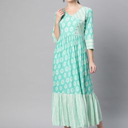 Indibelle Floral Printed Wrap Maxi Dress-picture-10