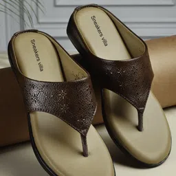 sneakers villa Textured Leather Open Toe Flats-11